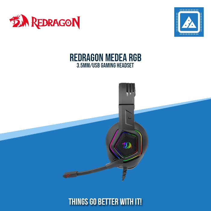 REDRAGON MEDEA RGB 3.5MM/USB GAMING HEADSET REDRAGON MEDEA RGB 3.5MM/USB GAMING HEADSET